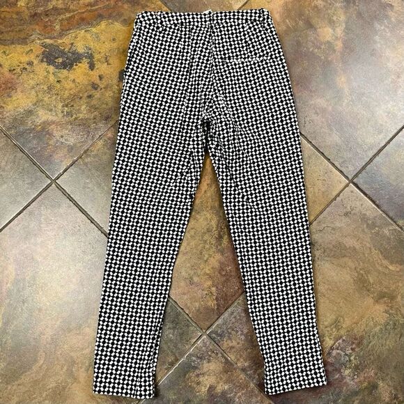 H&M Black White Women’s Geometric Print Pants 4 - Picture 9 of 9